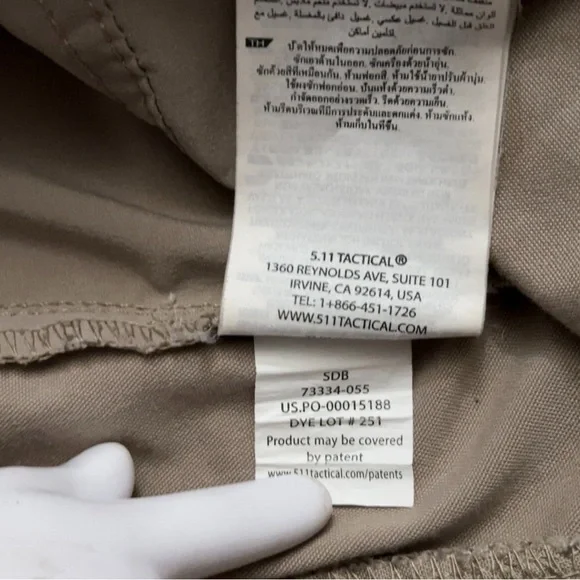 5.11 Tactical Apex Shorts Mens Size 42 11" Inseam Zip Pockets Stretch Beige - Picture 6 of 6